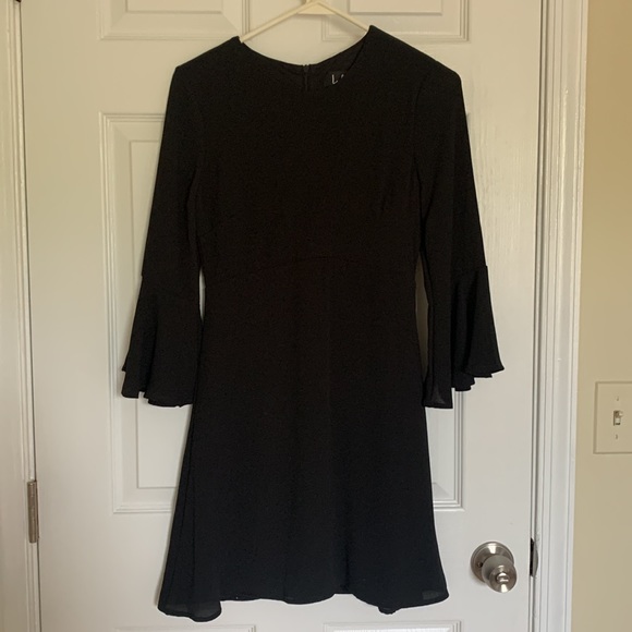 Lulus Center of Attention Black Flounce Sleeve Dress - Picture 4 of 4